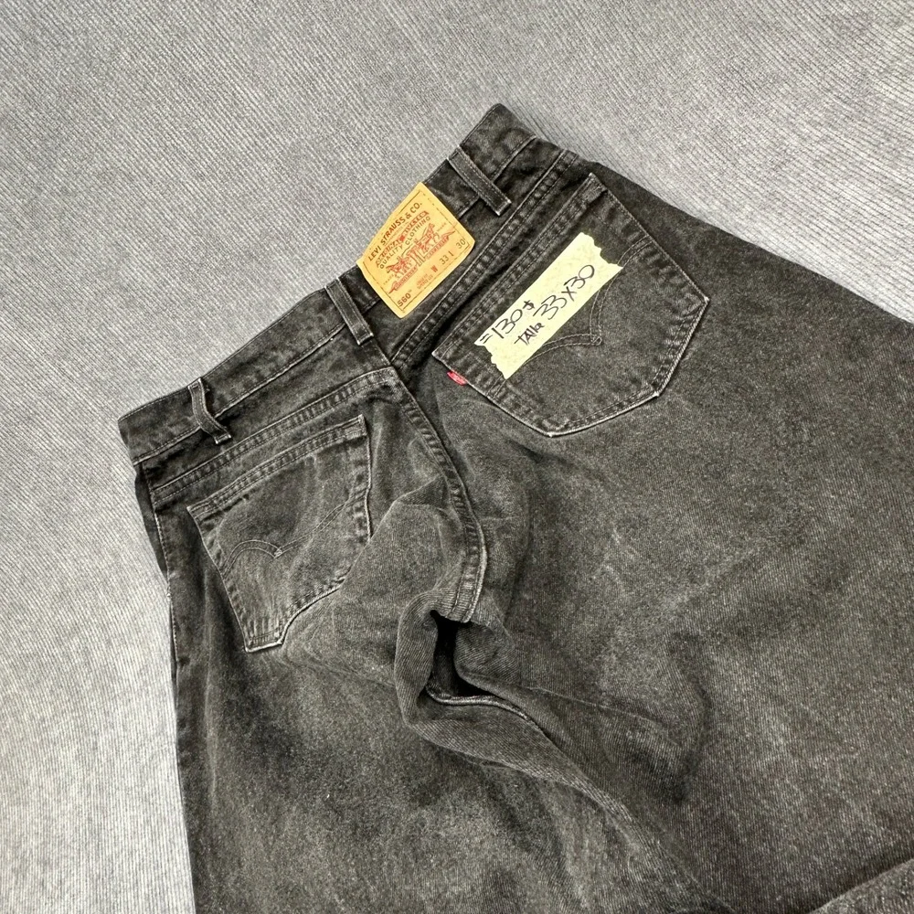 Vintage Levis 560 Loose Fit Tapered Leg Black Jeans Mens 33x30 Made in USA
